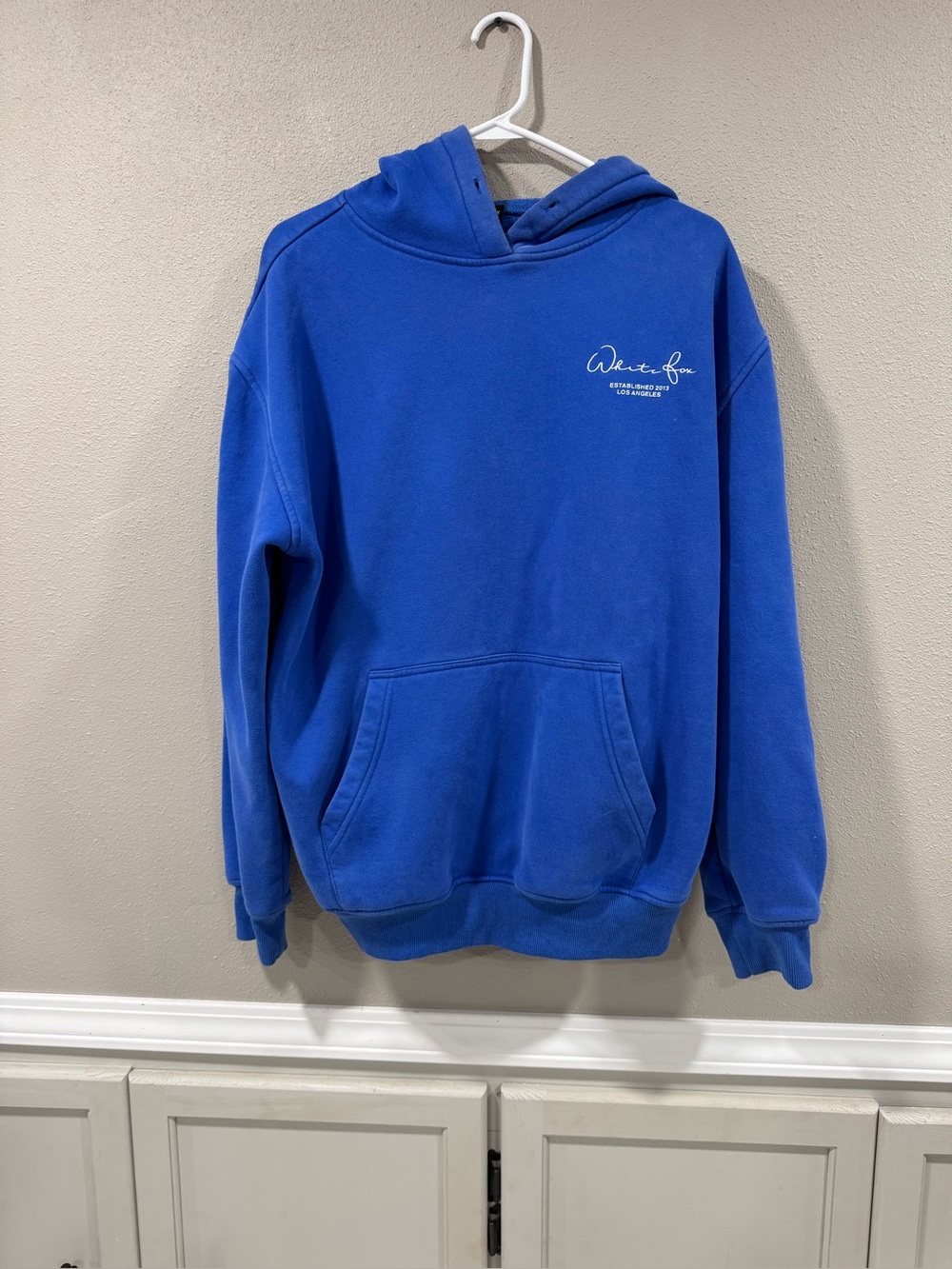 White Fox Blue Sweatshirt
